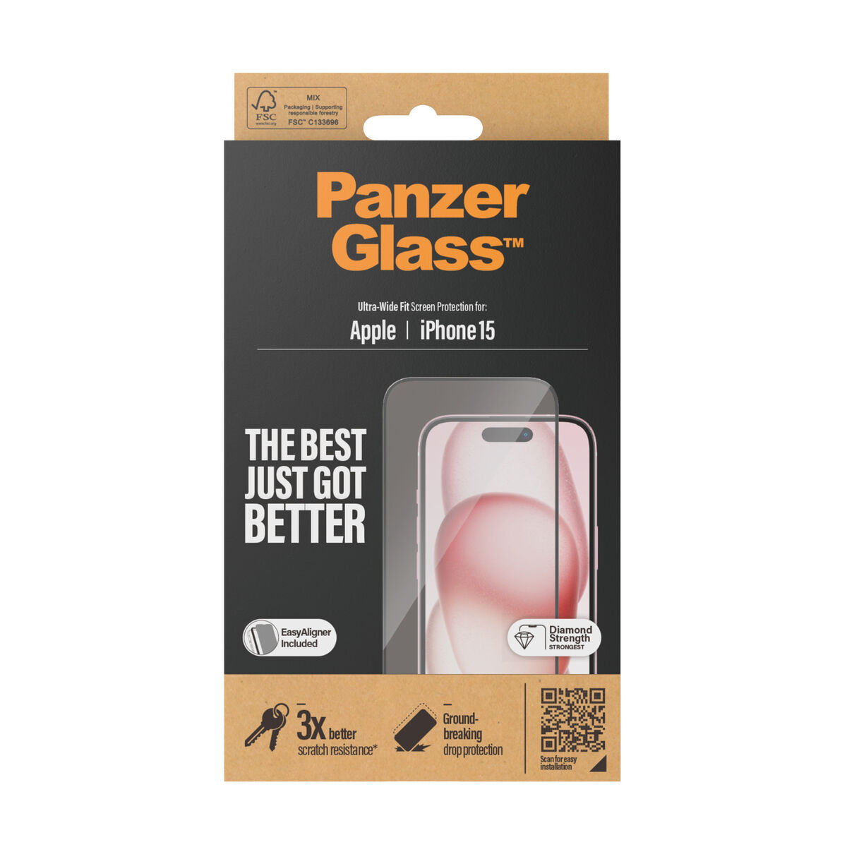 Mobiliojo telefono ekrano apsauga Panzer Glass 2809 Apple